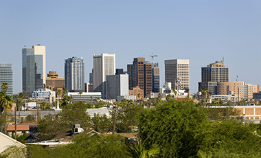 phoenix arizona skyline view during the day