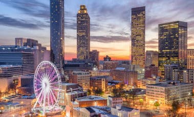Atlanta, Georgia, USA downtown city skyline.