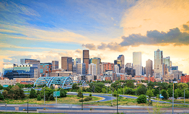 downtown denver colorado skyline